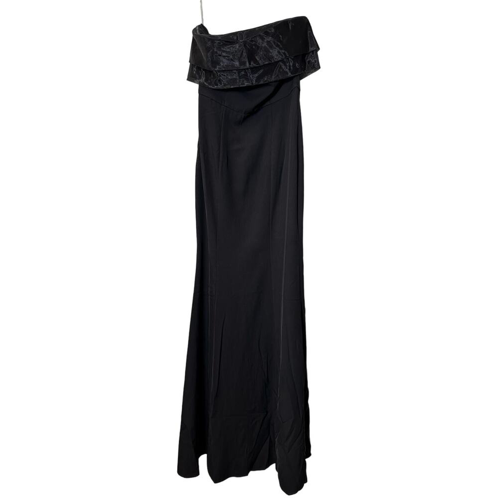 Lulus Black Strapless Fit and Flare Evening Gown Sz XS